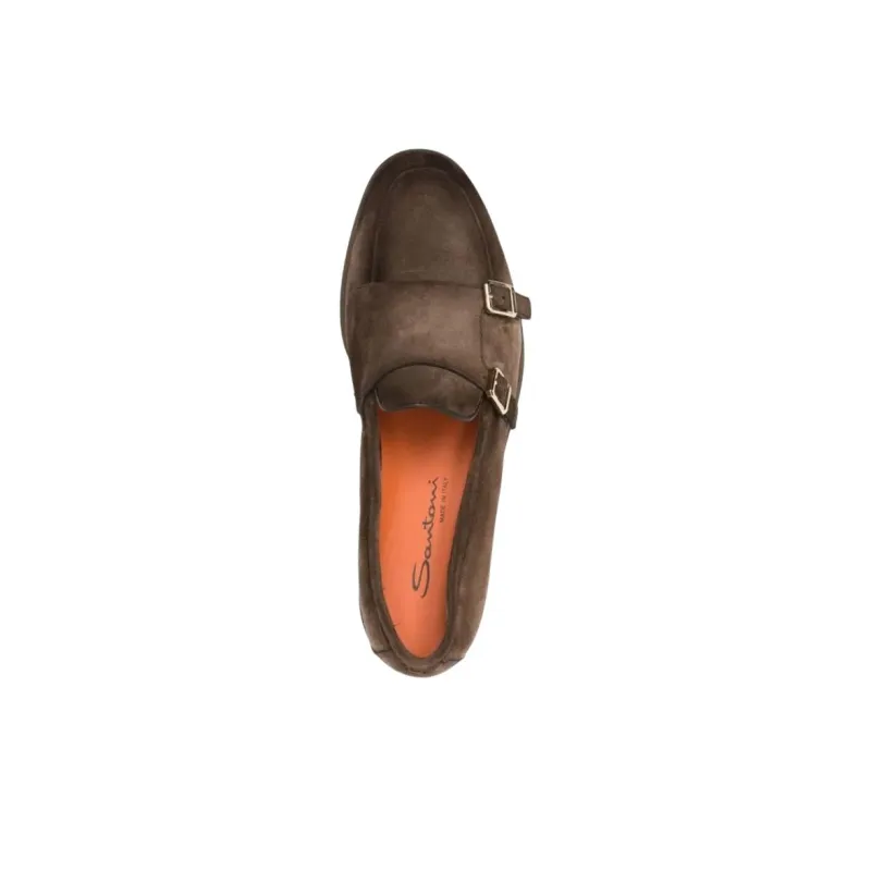 Santoni Buckle Strap Monk Shoes-4