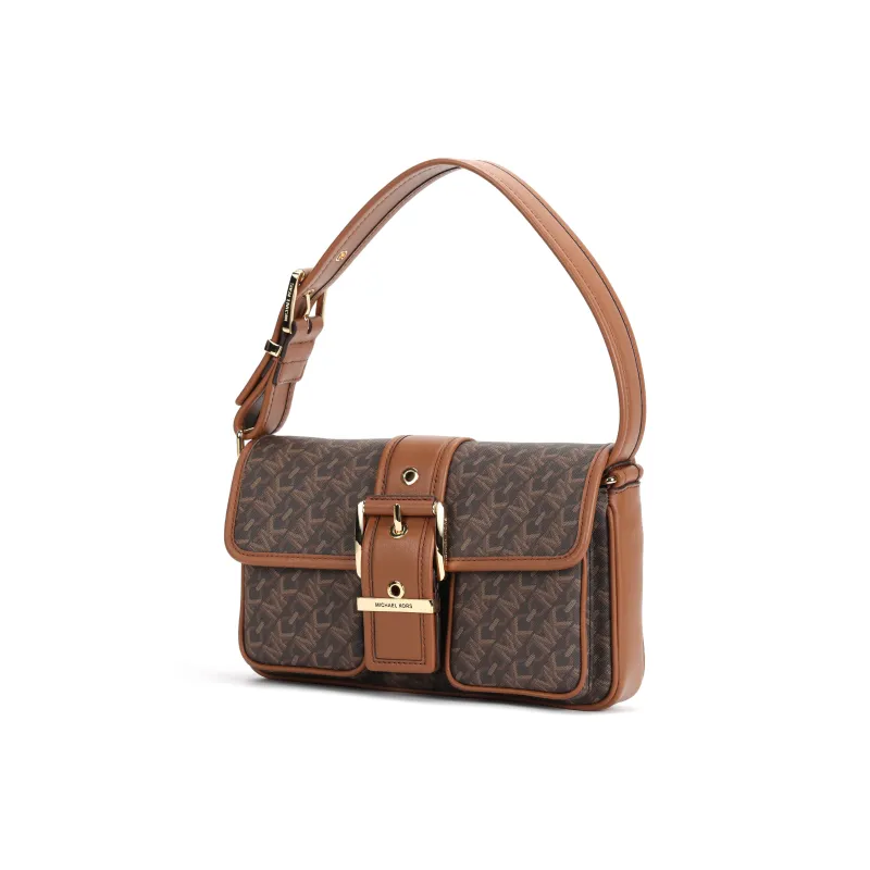 MICHAEL KORS Coated Canvas With Polyester Lining Handbag Shoulder Bag Medium Size Women's Brown-1