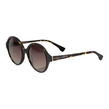 Frankie Morello Acetate Round Sunglasses Women's Black