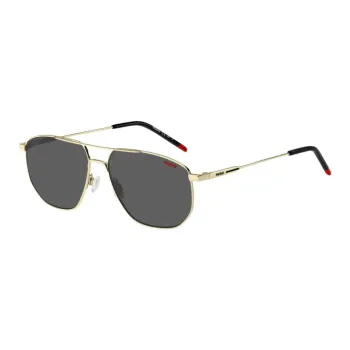 HUGO BOSS Metal Acetate Aviator Sunglasses Men's Gold