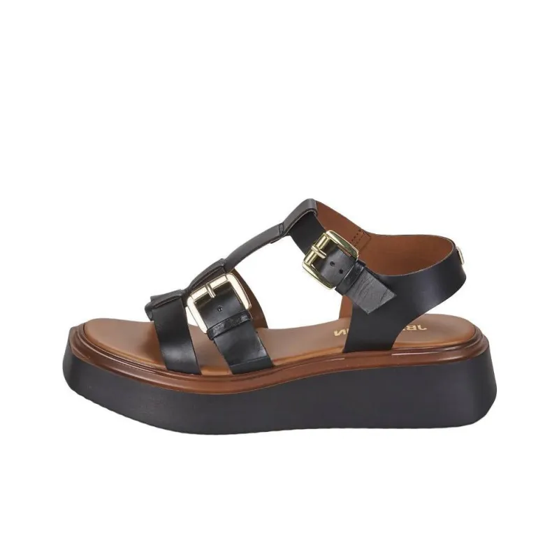 JB MARTIN Datte Roman Sandals 4cm Women's Black-0