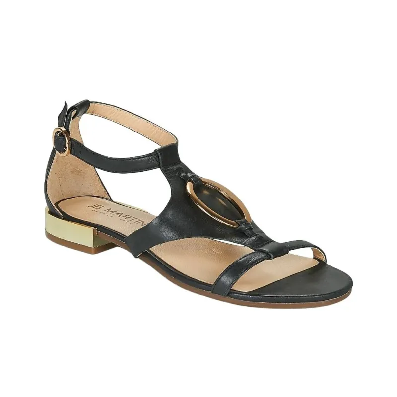JB MARTIN BOCCIA Strap Sandals 2cm Women's Black-3