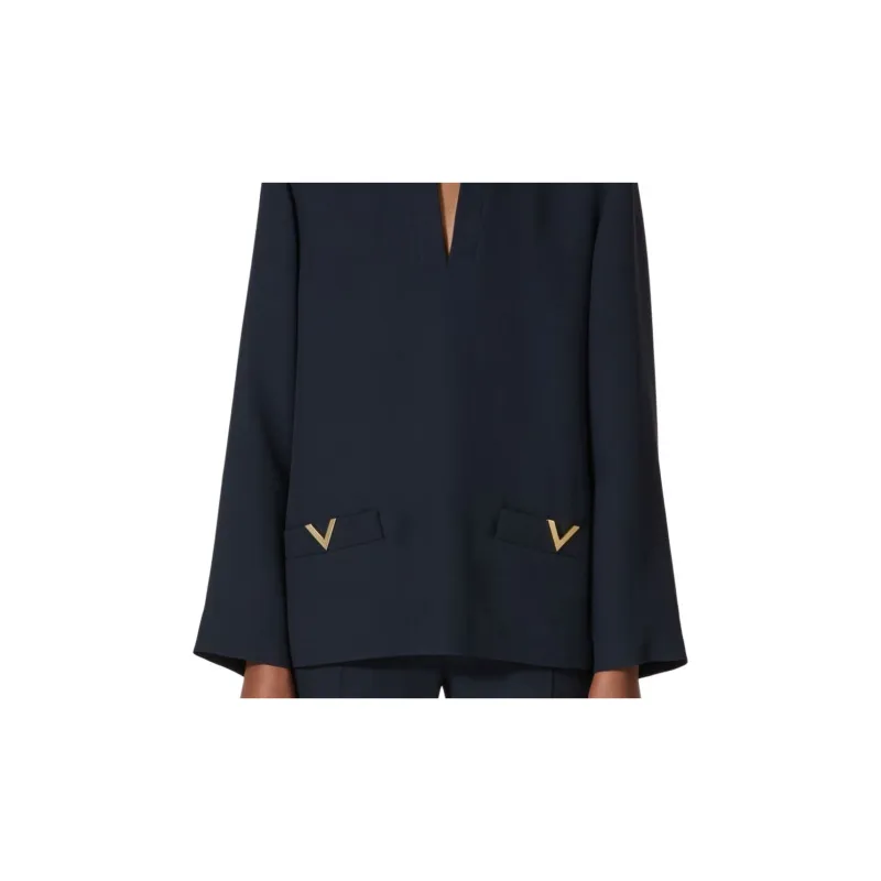 Valentino Shirt Women's Marine Blue-4