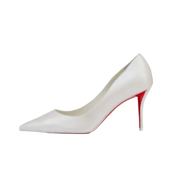 Christian Louboutin Miss Z 80mm Pump Bianco Pearlescent Nappa Leather Women's