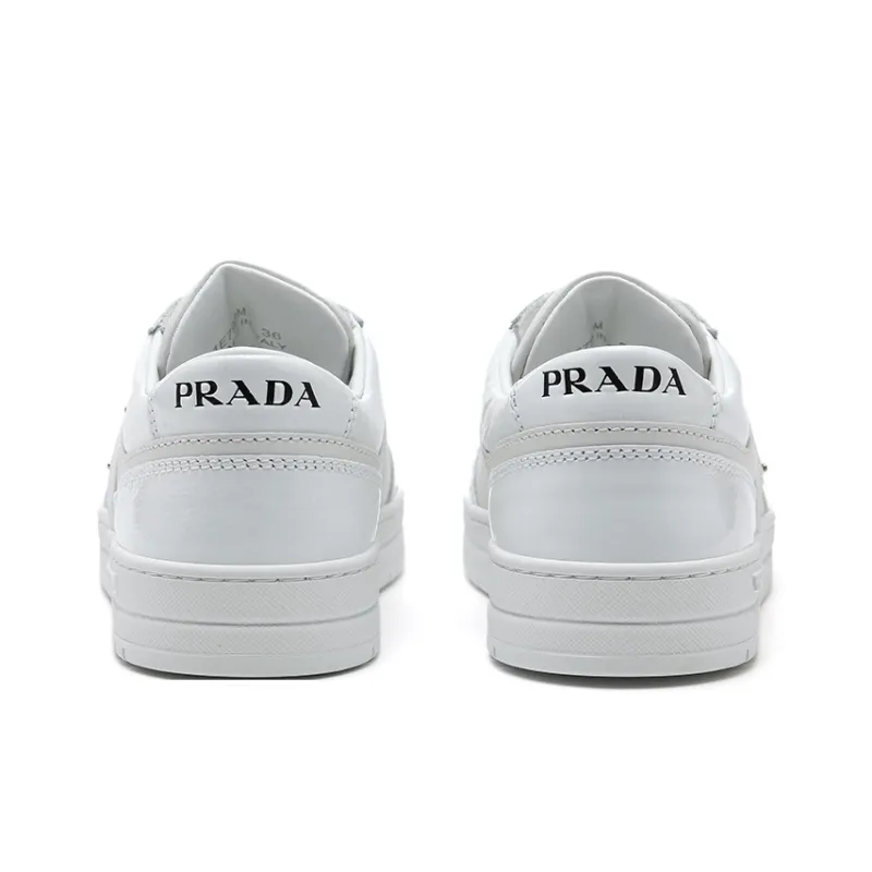 PRADA Low Top Skateboard Shoes Women's White-3