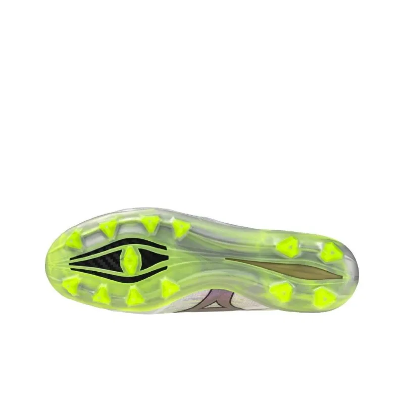 Mizuno Alpha 2 Anti Slip Wear Resistant Soccer Shoes Unisex Silver Green-4