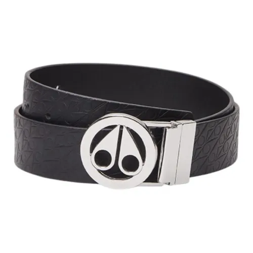 Moose Knuckles Cow Leather Leather Belts Unisex Silver -
