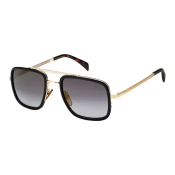 David Beckham Acetate Irregular Shape Sunglasses Men's Black