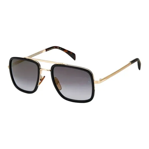 David Beckham Acetate Irregular Shape Sunglasses Men's Black