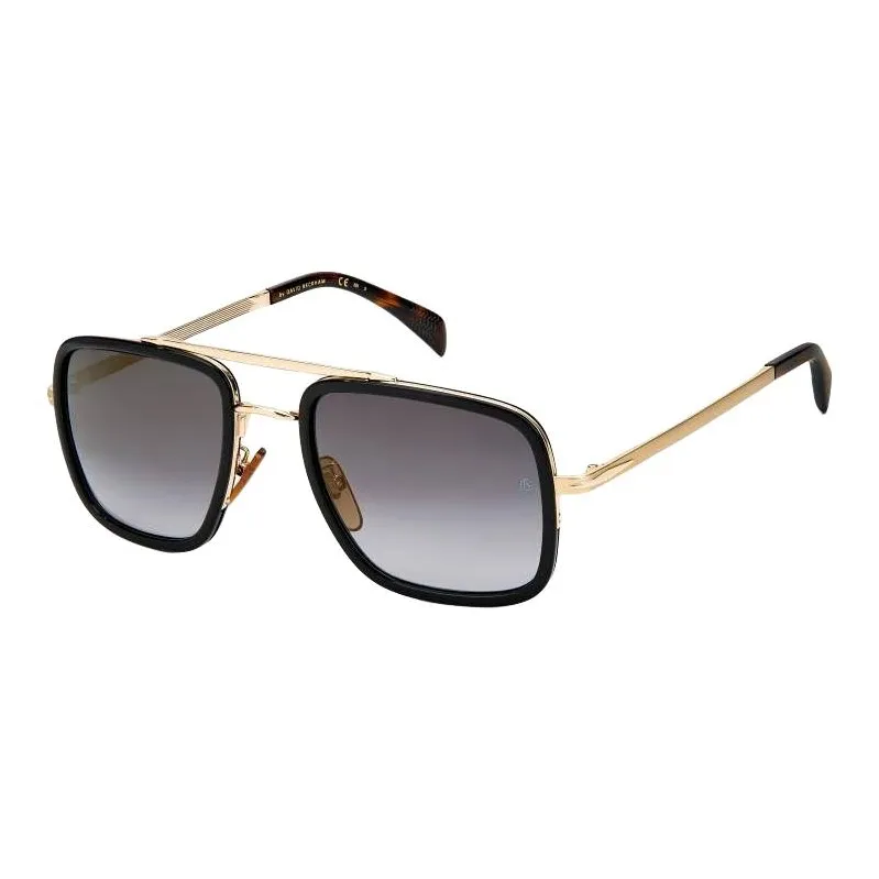 David Beckham Acetate Irregular Shape Sunglasses Men's Black-0