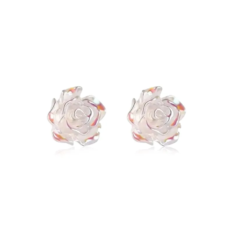 Kim Ka Fook S925 Silver Stud Earrings Women's-0
