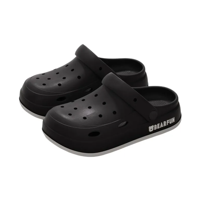 ECAC Slip Resistant Platform Closed Toe Slippers Home Slippers-3