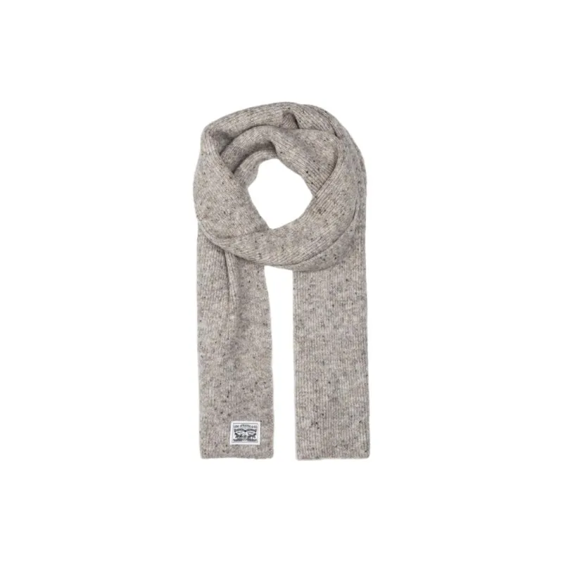 Levi's Polyester, Acrylic, Wool, Elastane Knit Scarves Men's Gray-0