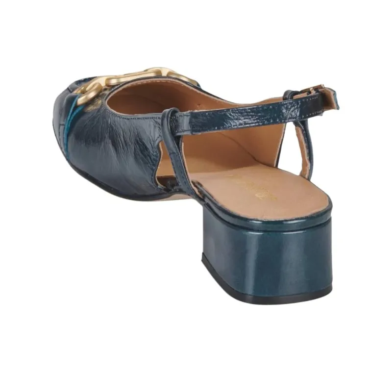 JB MARTIN Chunky Heel High Heels 4cm Women's Blue-5