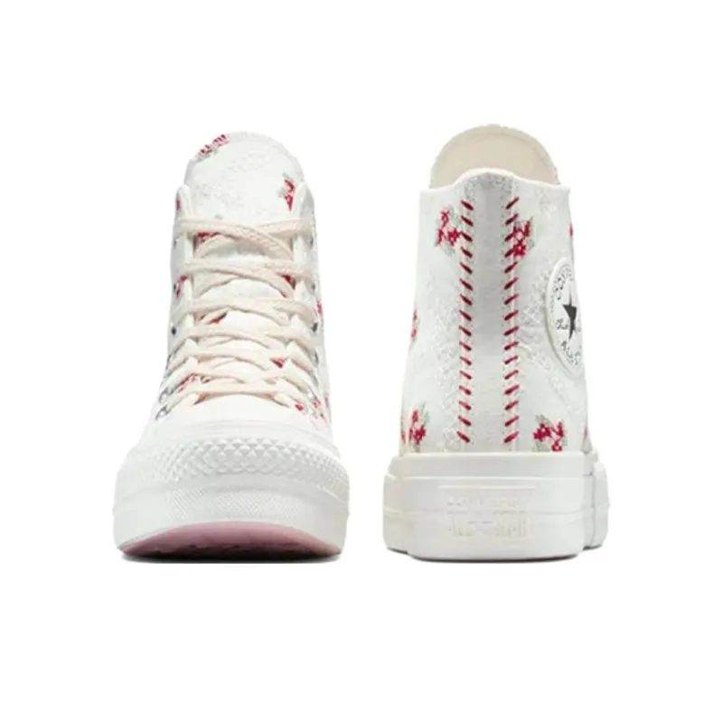 Converse Women's Chuck Taylor All Star Lift Platform High 'Cross Stitch Roses' Women's-1