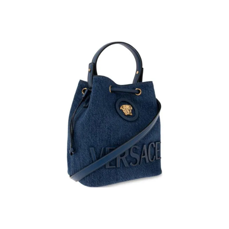 FANSIZHE La Medusa Fabric One Shoulder Handbag Women's Marine Blue-1