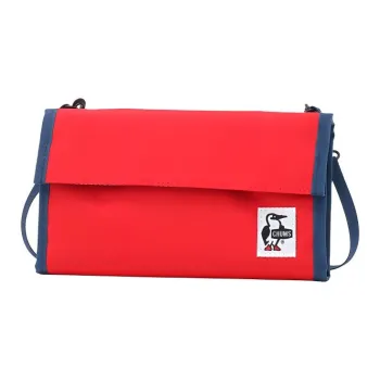 CHUMS Polyester Cell Phone Pouch, Handheld Crossbody Bag, Shoulder Bag Regular Unisex Red