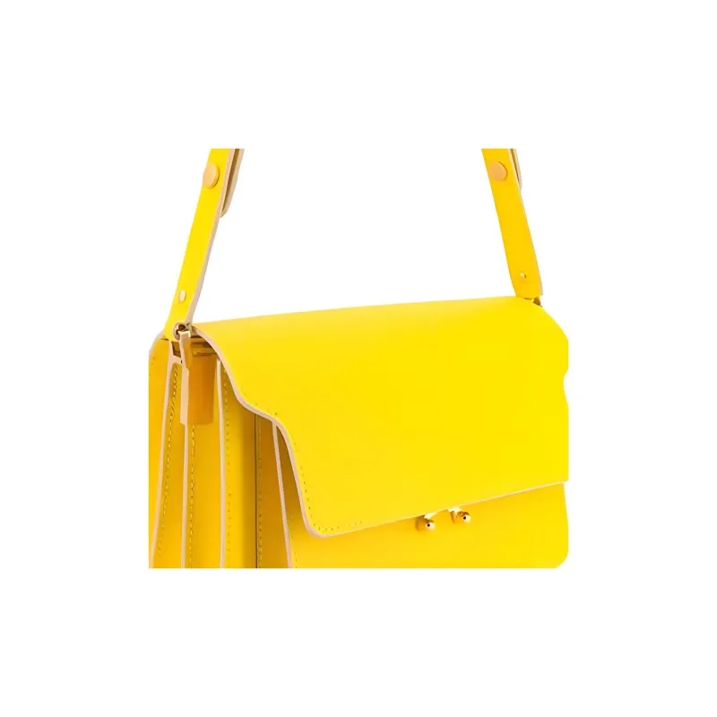 MARNI Trunk Calfskin Trunk Bag Crossbody Bag Shoulder Bag Women's Yellow-3