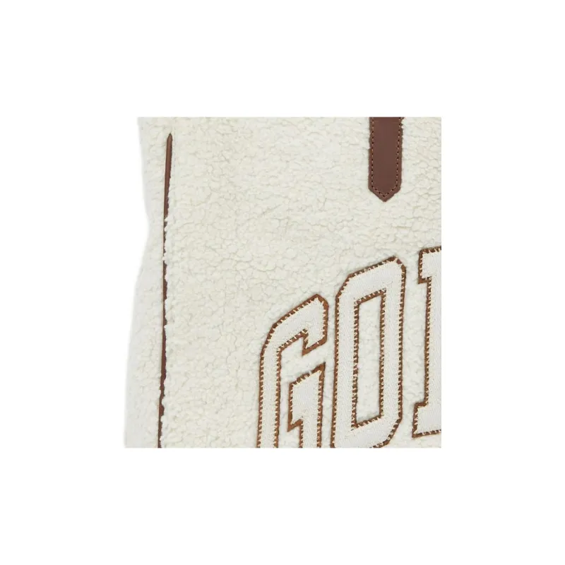 Golden Goose Polyurethane Patchwork With Cow Leather Tote Bag Shopping Bag Shoulder Bags Handbags Women's White-4