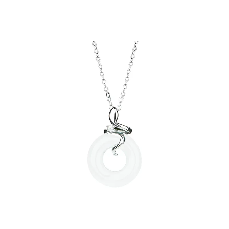CHINA GOLD Chalcedony Jade Necklaces Women's-0