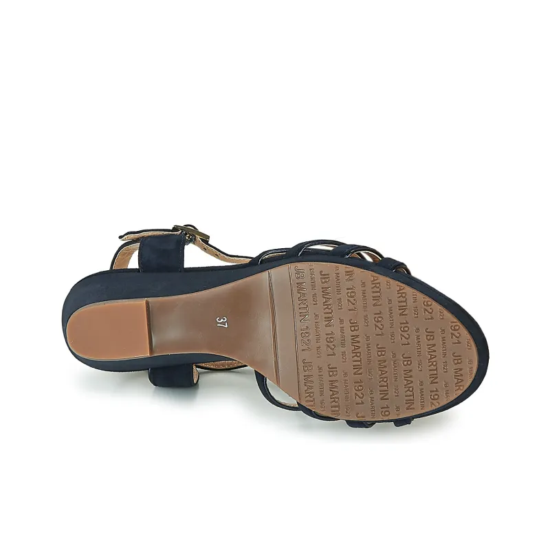 JB MARTIN Quira Strap Sandals 8cm Women's Dark Blue-6