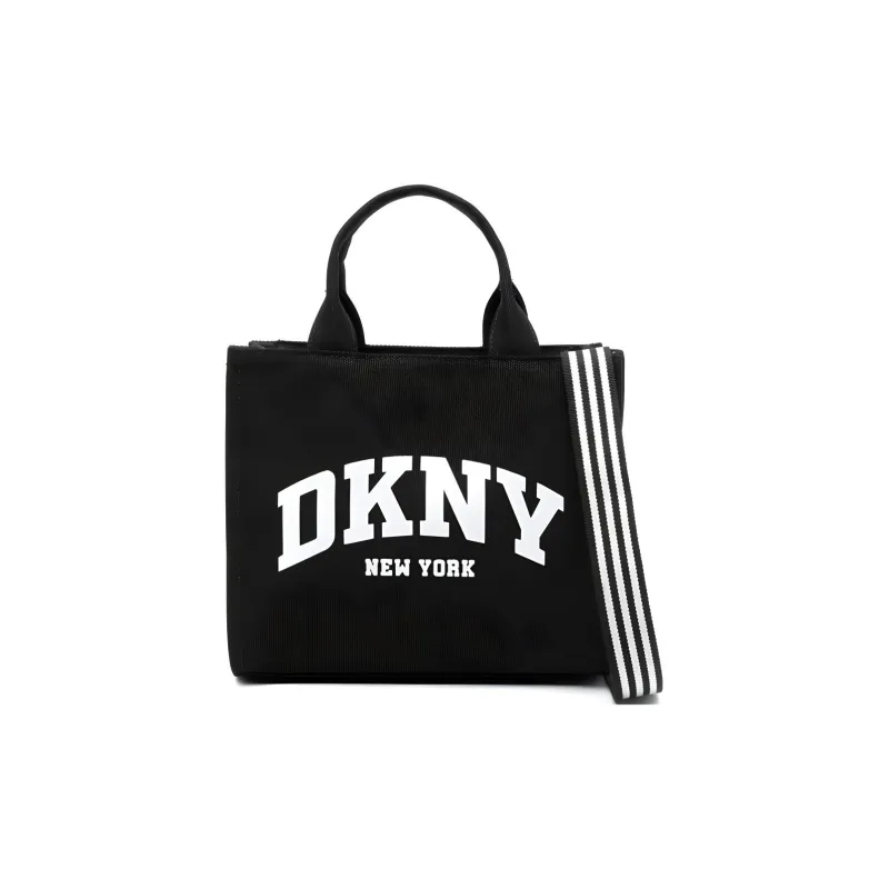 DKNY Polyurethane Tote Bag Shopping Bag Medium Size Unisex Black-0