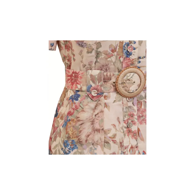 Zimmermann Floral Printed August Belted Mini Dress-5