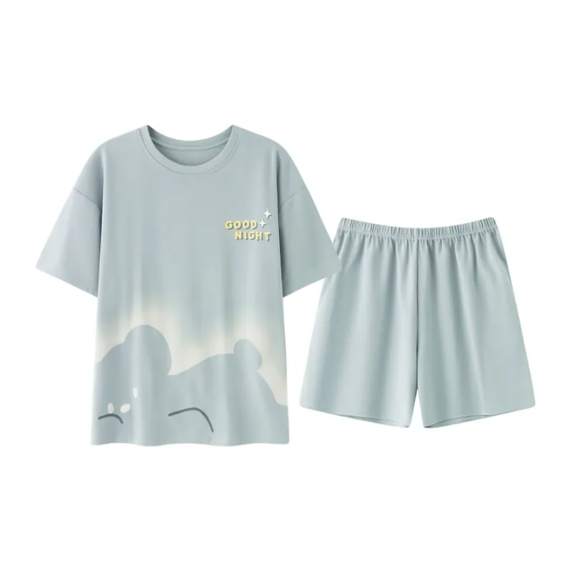FENTENGCARE Pajama Set Women's Lake Blue-0