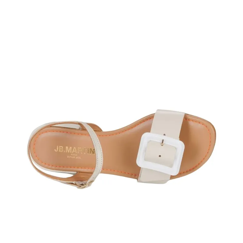 JB MARTIN AIMANTE One Strap Sandals 3cm Women's White-5