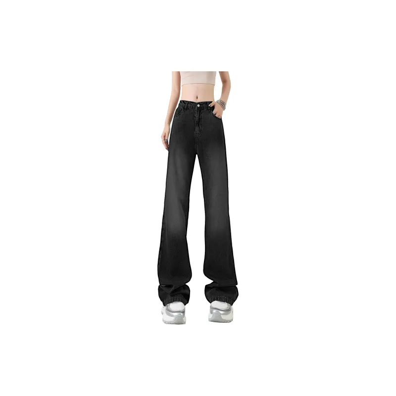 HOKLV Jeans Unisex Black-15