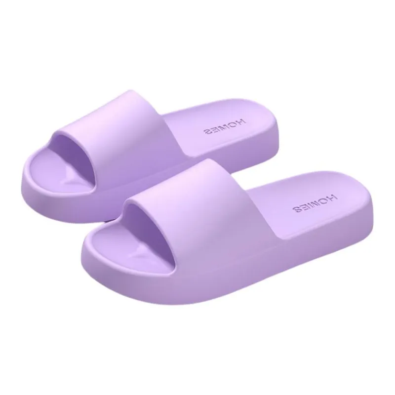 ECAC Summer Couple Home Squashy And Bouncy Feeling Slip Resistant Bathroom Bathing Slippers-2