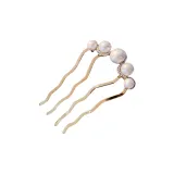 Four-Tooth Five-Bead Fork-Gold