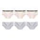 6 Pack (3 Brown Pink+3 White Purple)