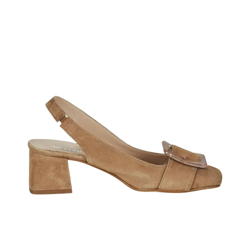 JB MARTIN Vivre Block Heel High Heels Women's Brown-1