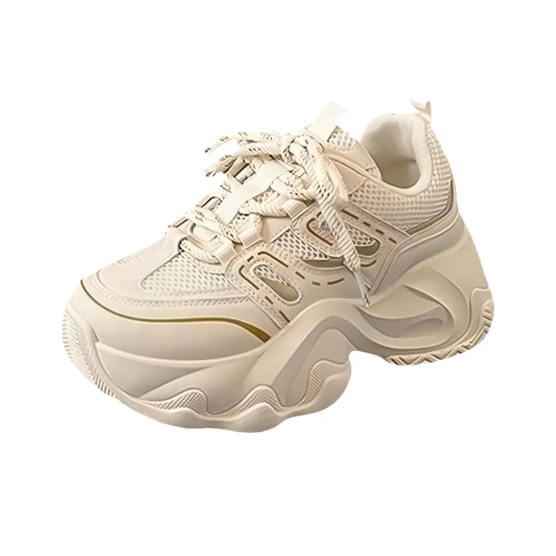 BINGO DUCK Coverage Height Increase Low Top Chunky Sneakers Women's-4