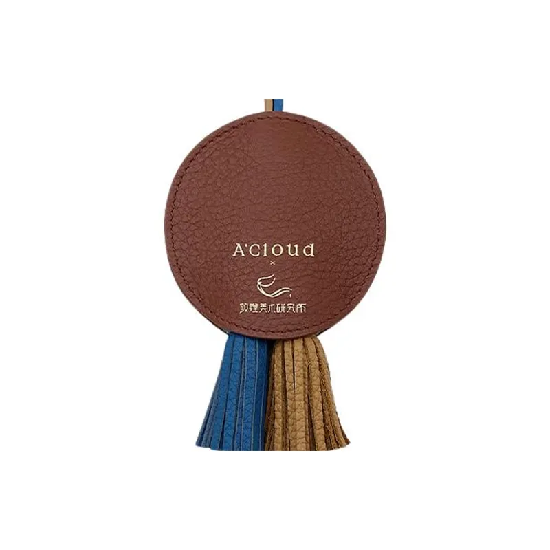 A.Cloud Dunhuang Collaboration Litchi Grain Top Grain Cow Leather Bag Accessories Women's Moss Pendants-2