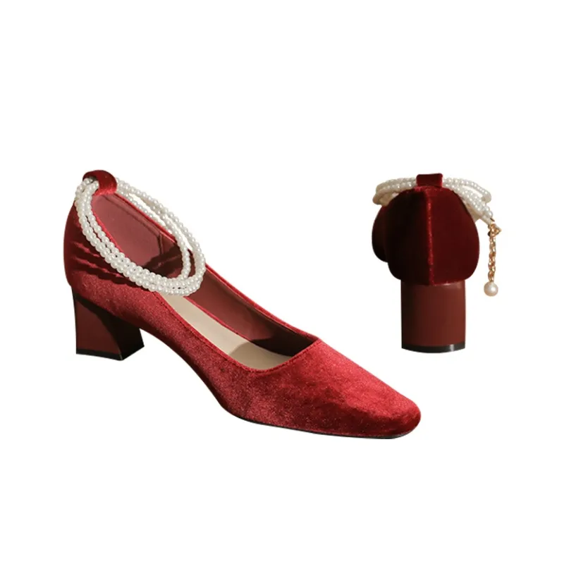 TADSW Chunky Heel High Heels Women's-5