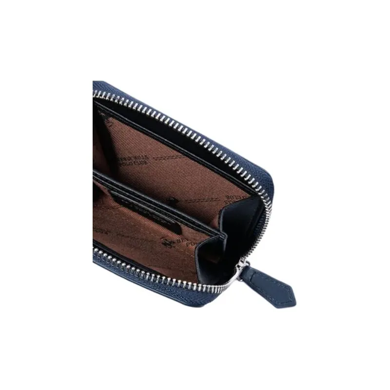 BEVERLY HILLS POLO CLUB Cow Leather Wallet Regular Men's Blue-3