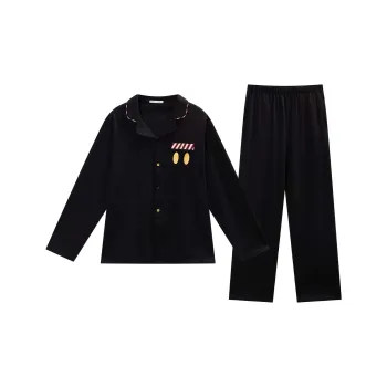GUKOO x Disney Mickey Series Pajama Set Men's Black