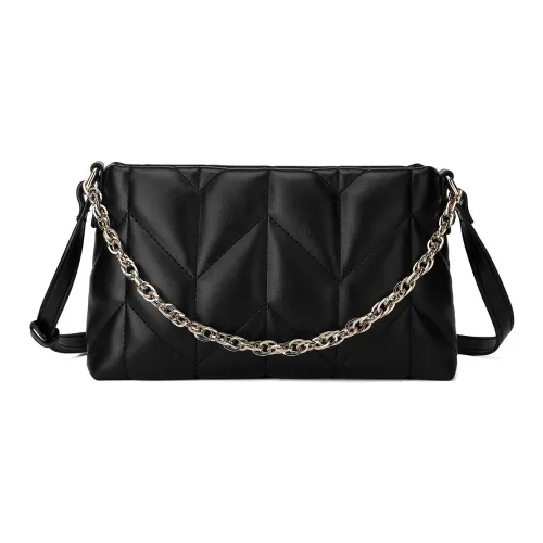 MEXICAN Polyurethane Leather Crossbody Bag Women's Black