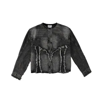Mulinsen Denim Jacket Unisex Black Gray