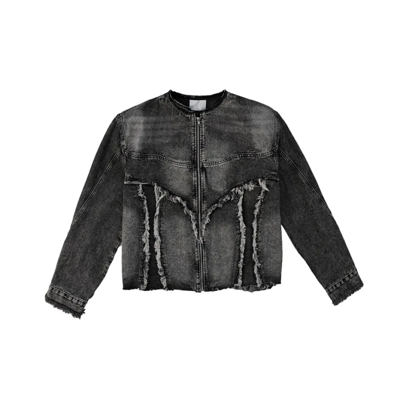 Mulinsen Denim Jacket Unisex Black Gray-0