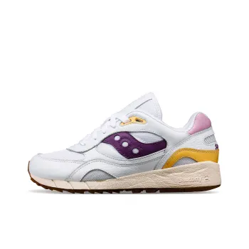 Saucony Shadow 6000 Anti Slip Wear Resistant Low Top Casual Running Shoes Women's White Purple