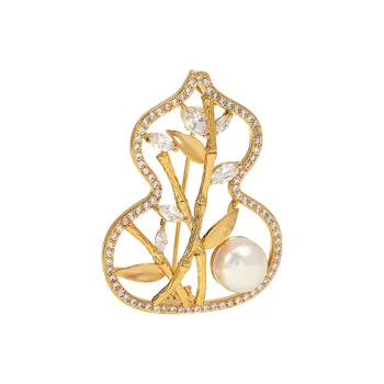 QLADY Pearl Brooches Women's