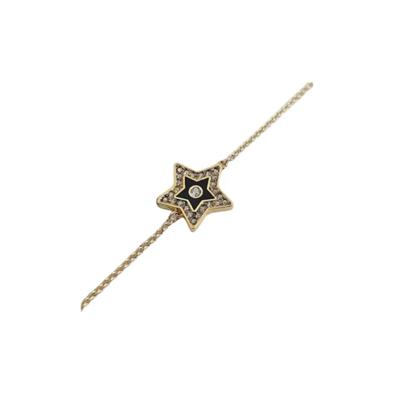 TORY BURCH 18K Gold Plated Brass Enamel Crystal Bracelets Women's Gold-2