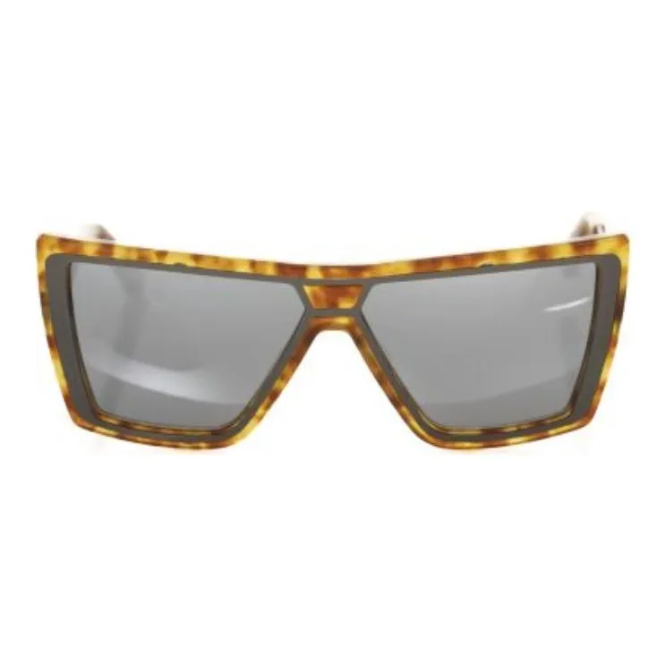 Frankie Morello Acrylic Irregular Shape Sunglasses Women's Tortoiseshell-1
