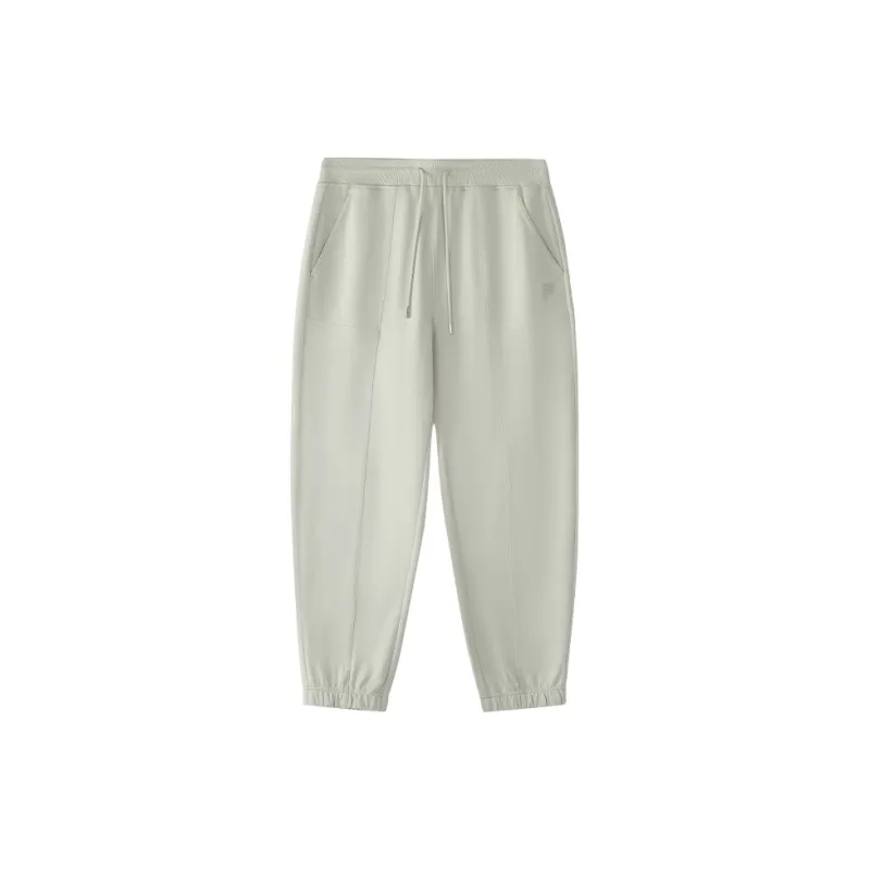 FILA FUSION FUSION LIFE Knitted Sports Pants Men's Gray Pale Green-0