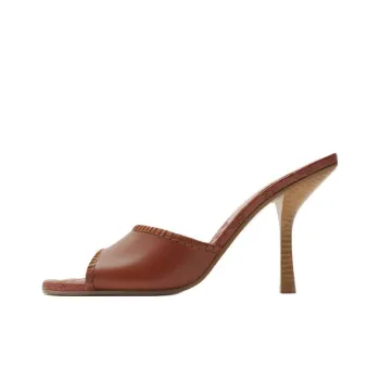 Burberry Slide Slippers 9cm Women's Brown