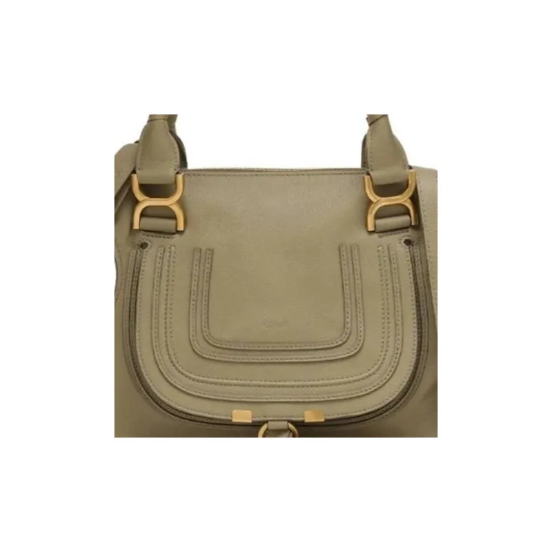 Chloe Marcie Calfskin One Shoulder Handbags Mini Women's Green-3