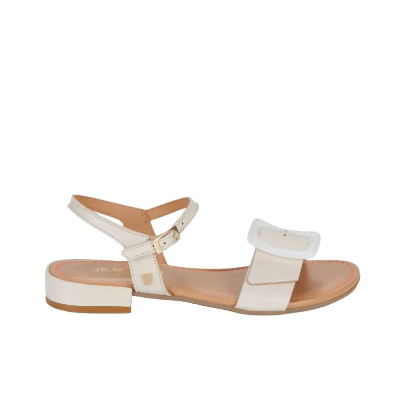 JB MARTIN AIMANTE One Strap Sandals 3cm Women's White-1